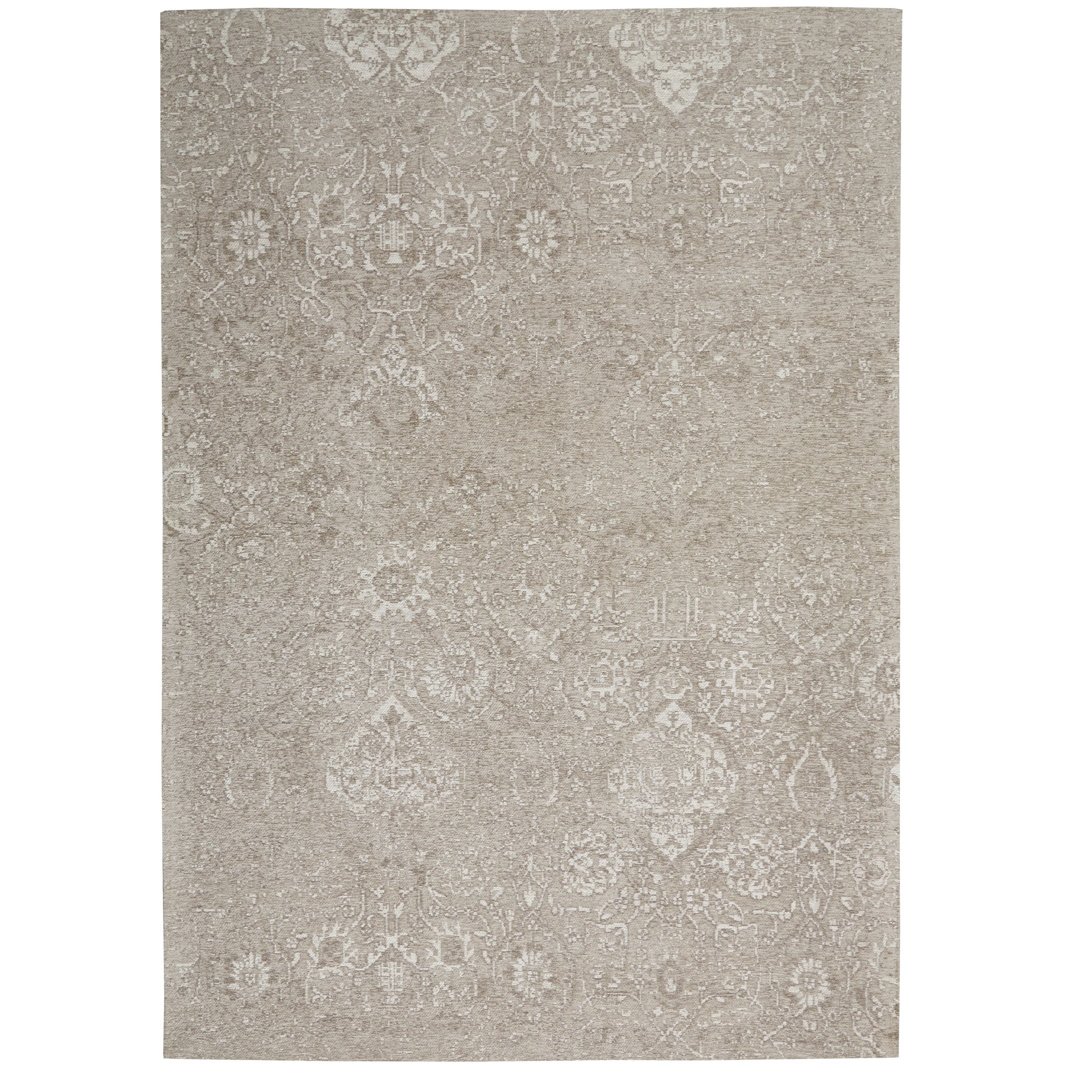 Nourison Damask Distressed Contemporary Area Rug