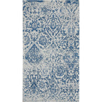 Nourison Damask Distressed Contemporary Area Rug
