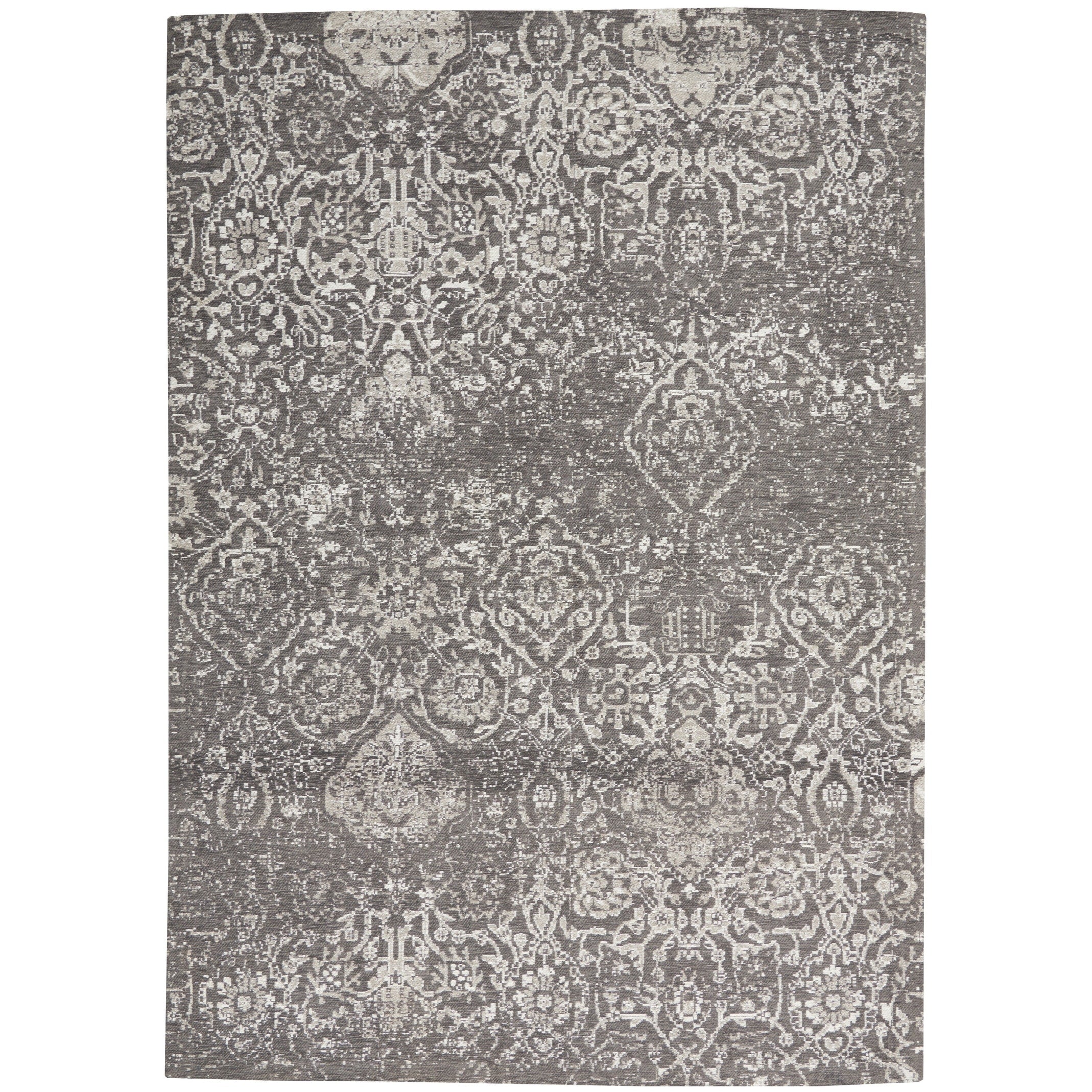 Nourison Damask Distressed Contemporary Area Rug