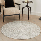Nourison Damask Distressed Contemporary Area Rug