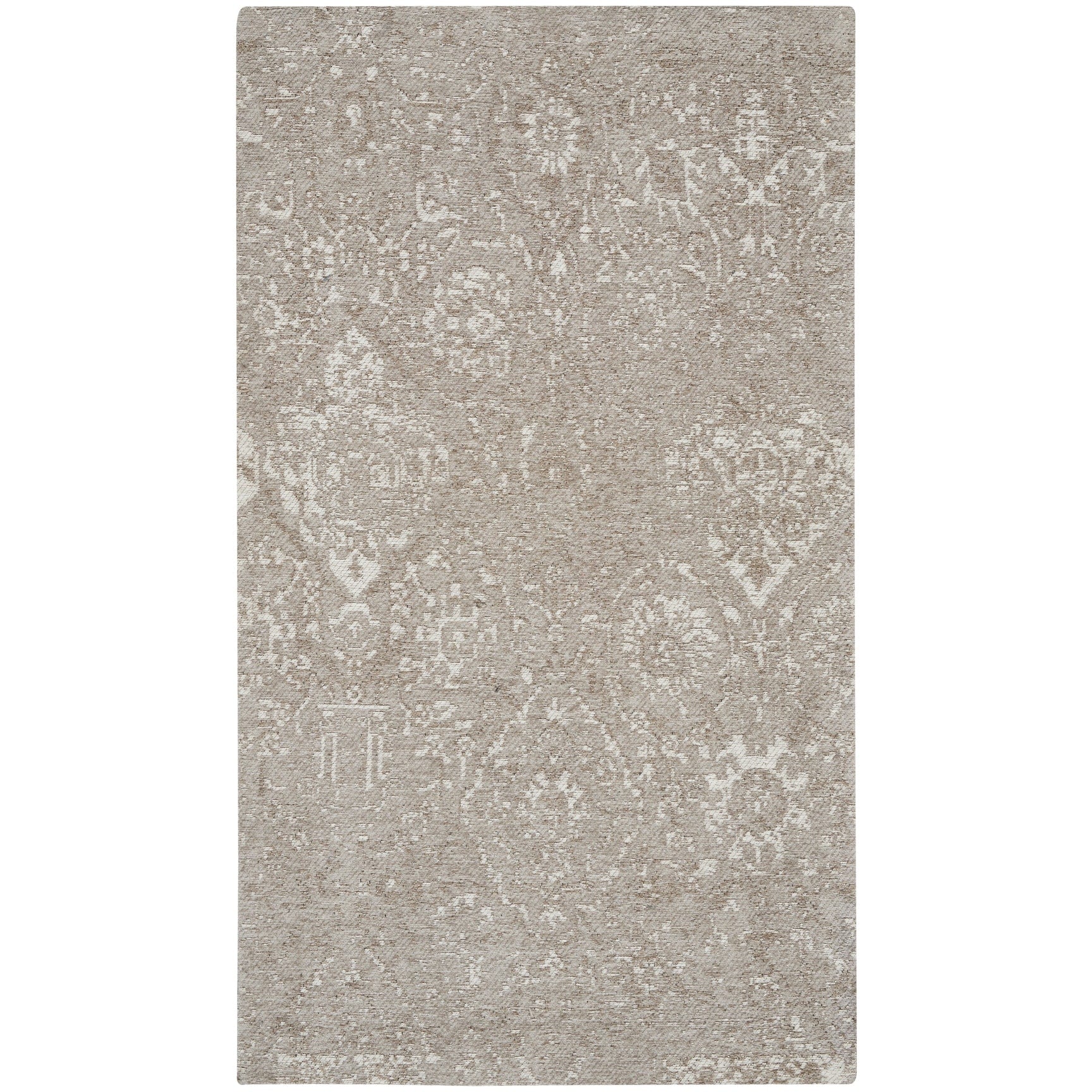 Nourison Damask Distressed Contemporary Area Rug