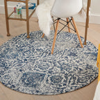 Nourison Damask Distressed Contemporary Area Rug