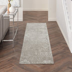Nourison Damask Distressed Contemporary Area Rug