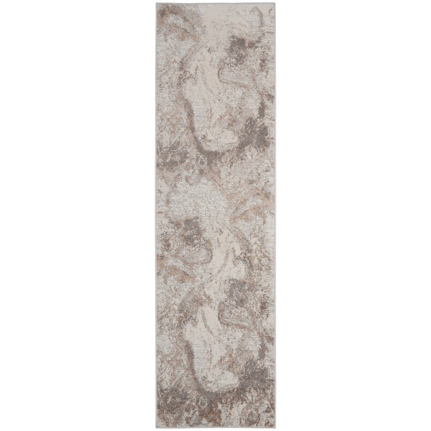 Nourison Elation Modern Abstract Ivory Grey Area Rug