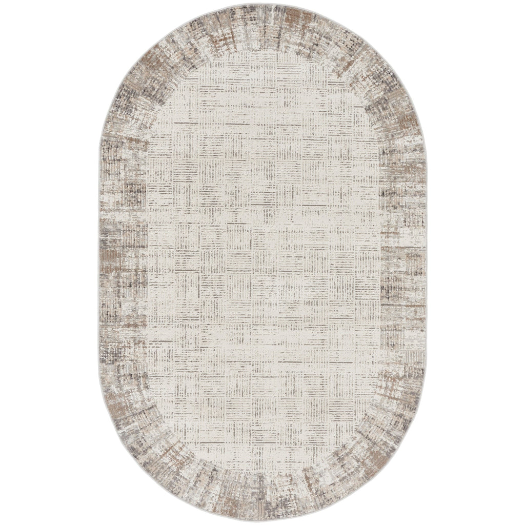 Nourison Emily Indoor only Ivory Grey Abstract Area Rug