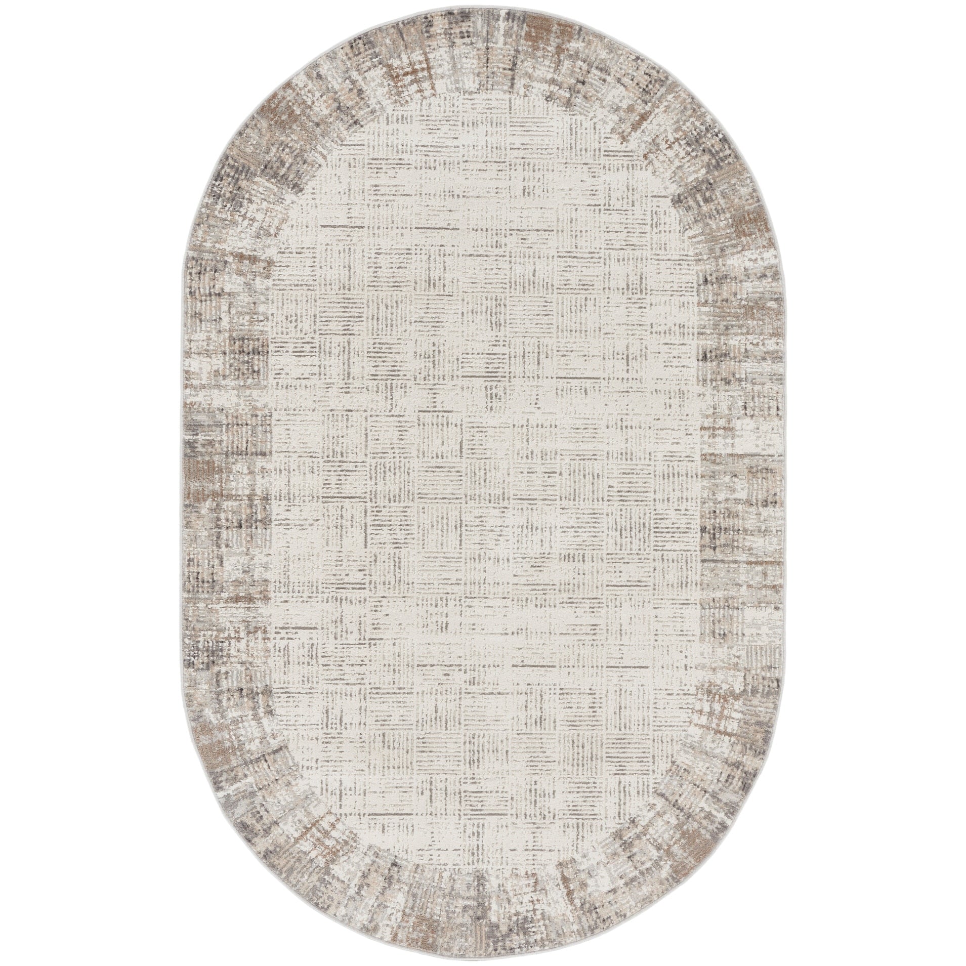 Nourison Emily Indoor only Ivory Grey Abstract Area Rug