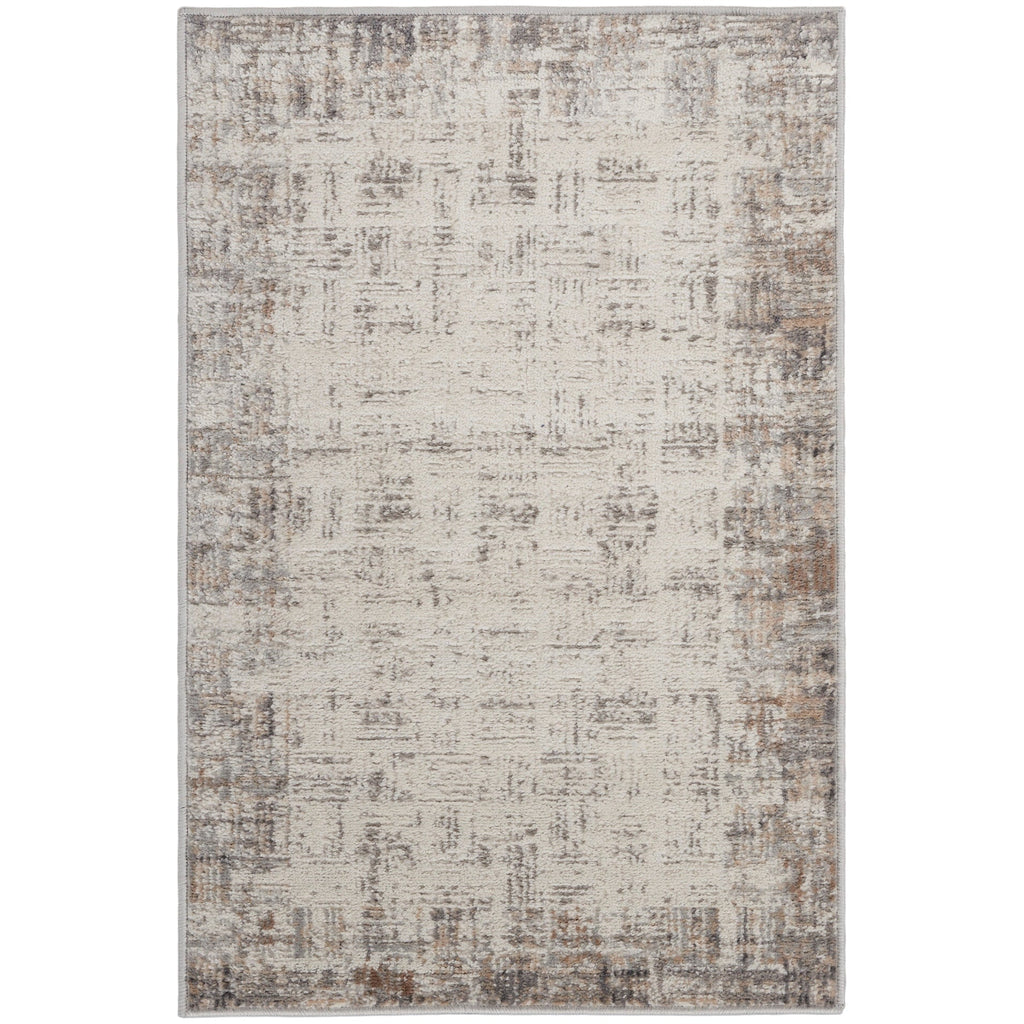 Nourison Emily Indoor only Ivory Grey Abstract Area Rug