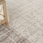 Nourison Emily Indoor only Ivory Grey Abstract Area Rug