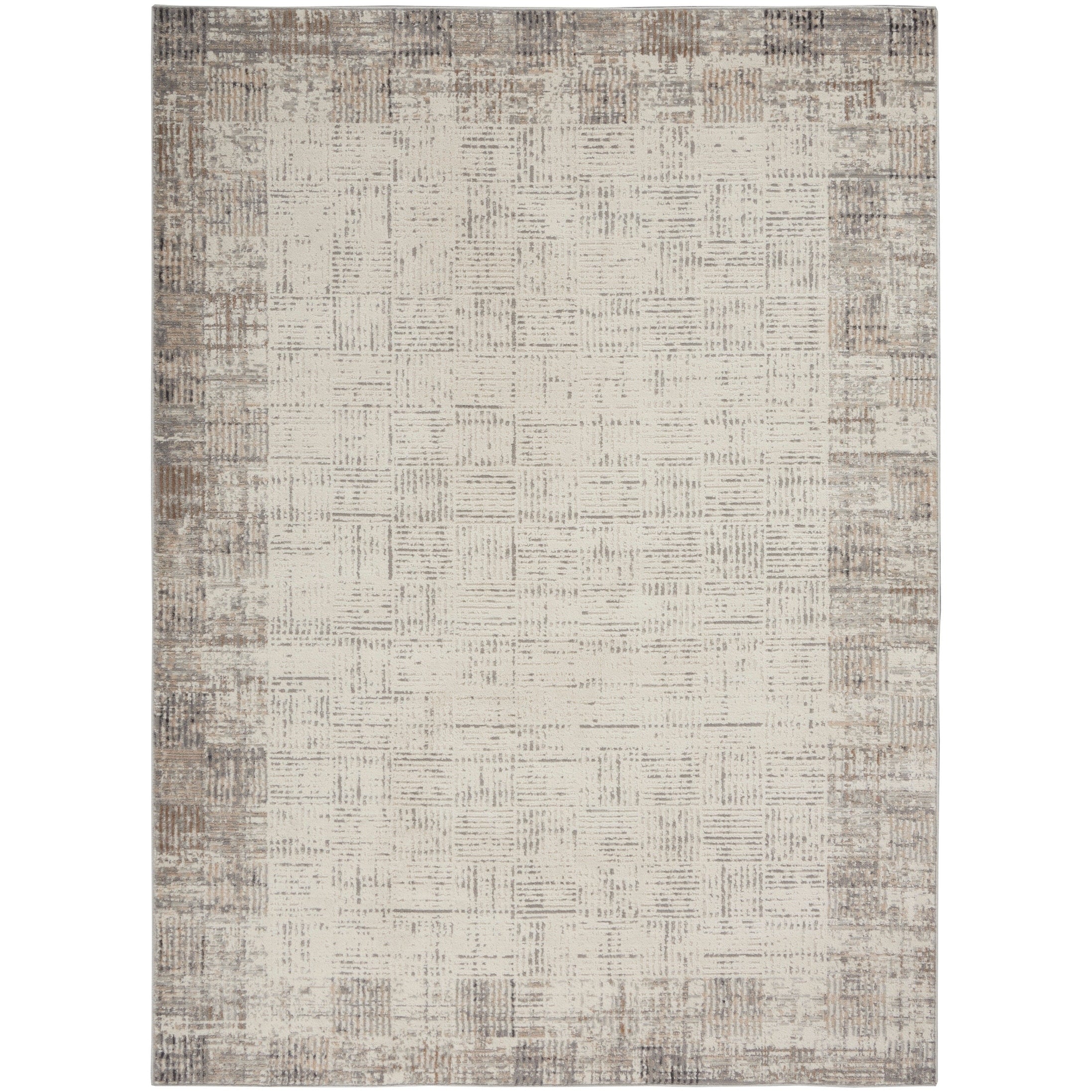 Nourison Emily Indoor only Ivory Grey Abstract Area Rug