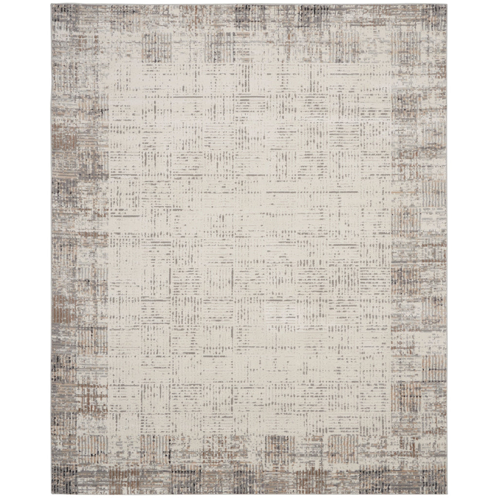 Nourison Emily Indoor only Ivory Grey Abstract Area Rug