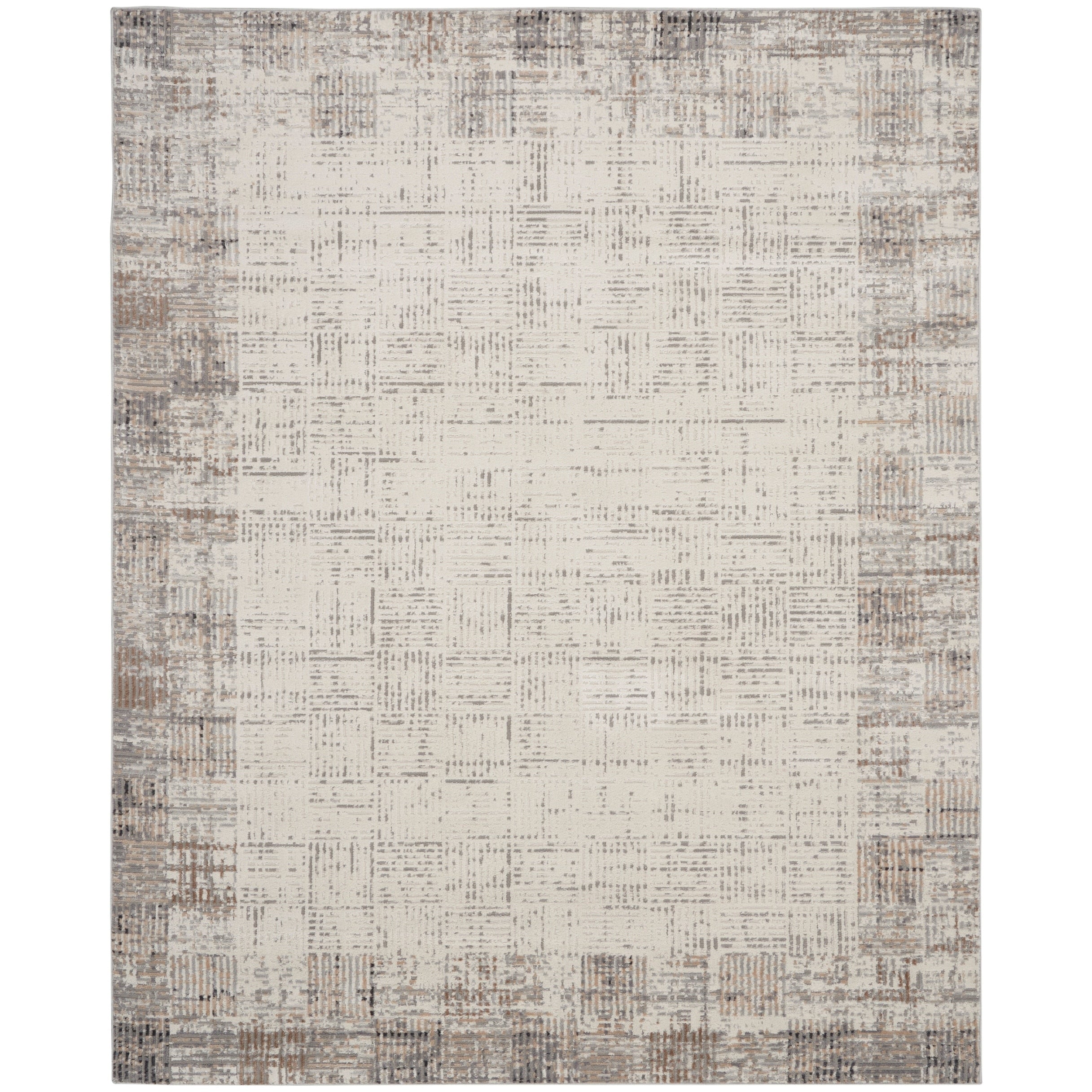 Nourison Emily Indoor only Ivory Grey Abstract Area Rug