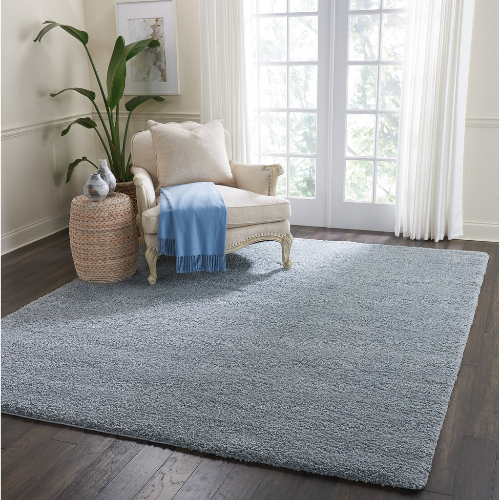 Nourison Malibu Shag Modern Plush Solid Area Rug