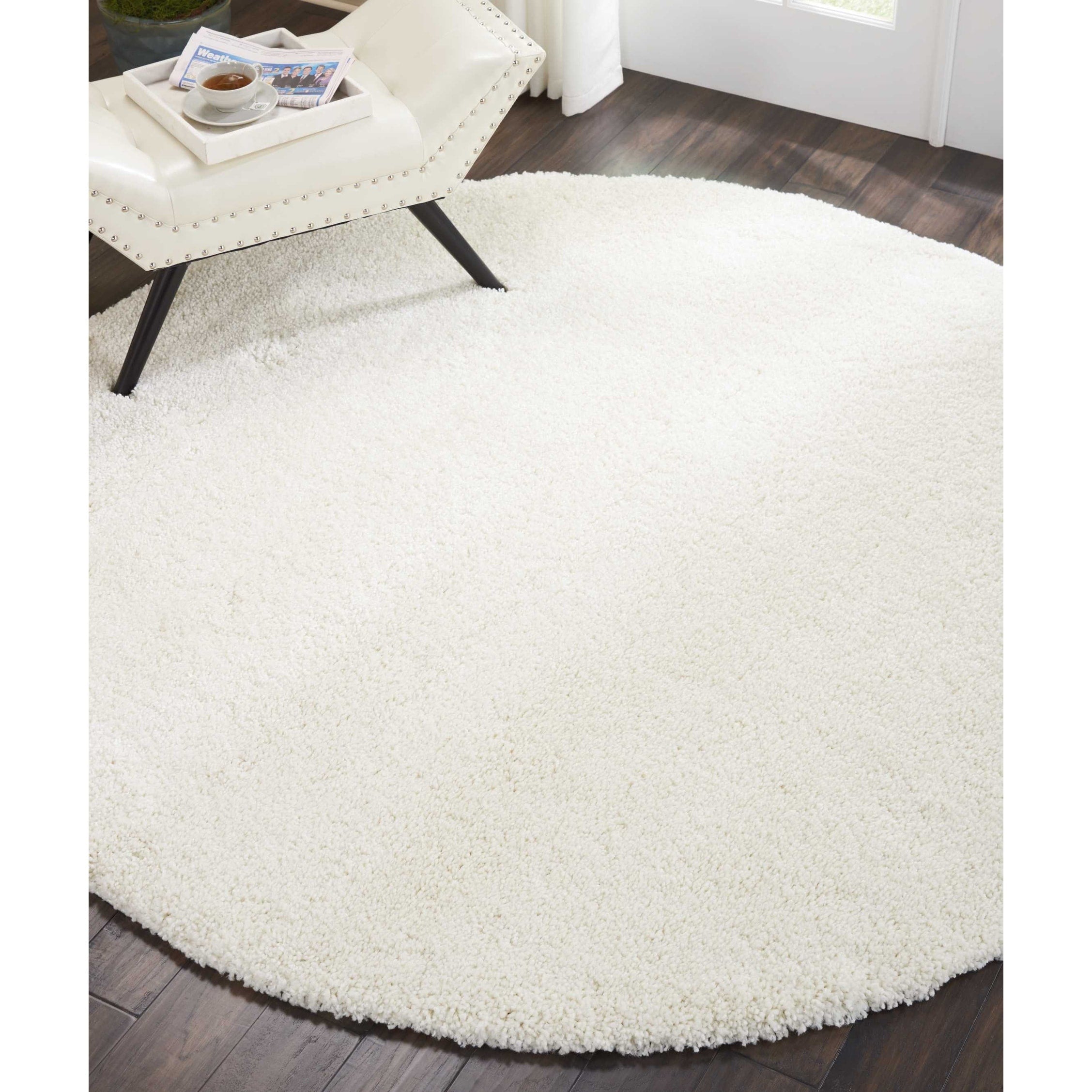 Nourison Malibu Shag Modern Plush Solid Area Rug