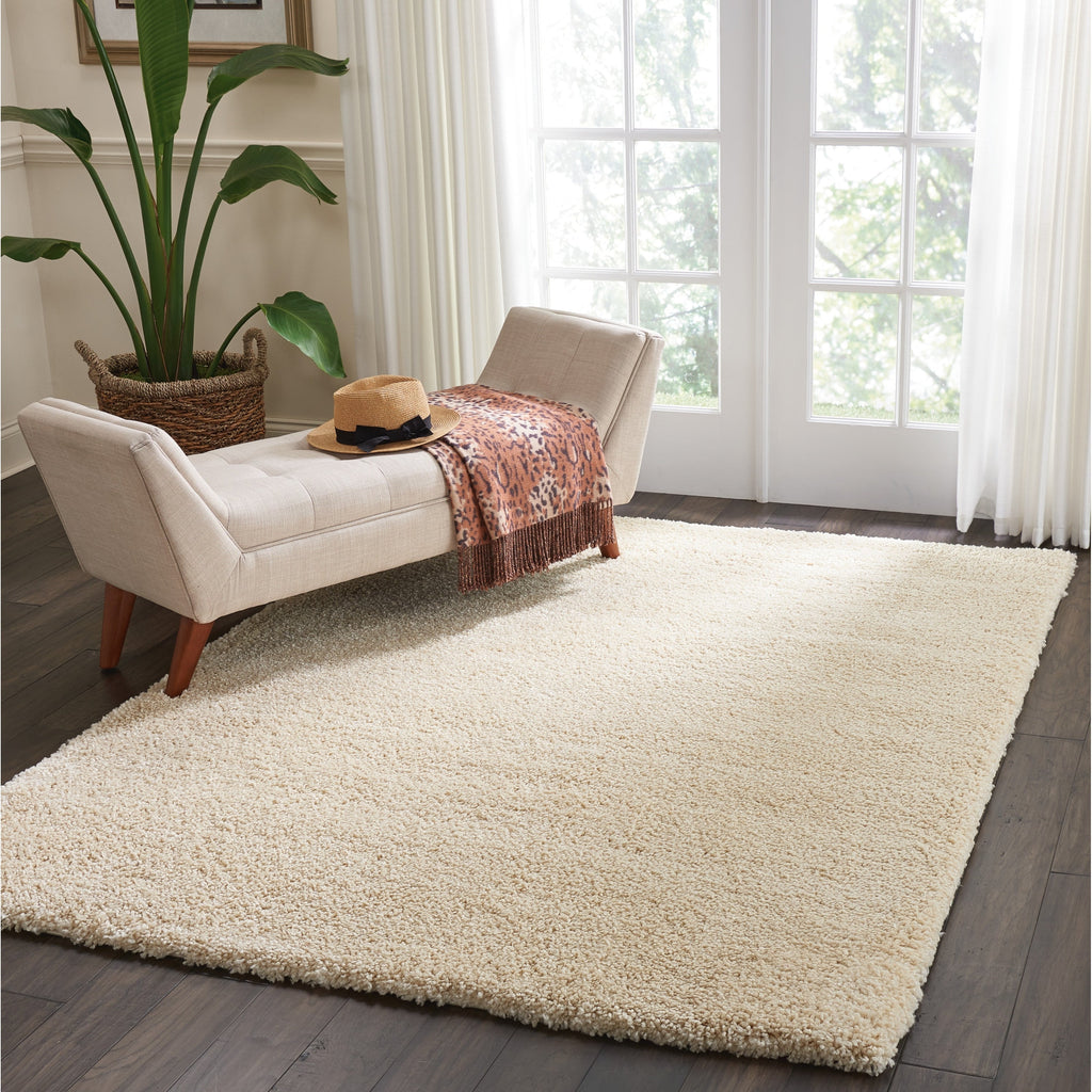 Nourison Malibu Shag Modern Plush Solid Area Rug