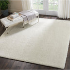Nourison Malibu Shag Modern Plush Solid Area Rug