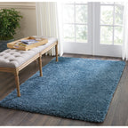 Nourison Malibu Shag Modern Plush Solid Area Rug
