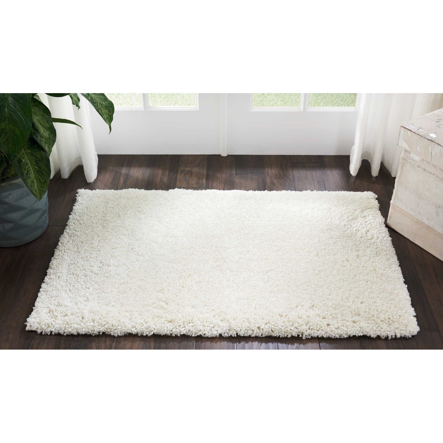 Nourison Malibu Shag Modern Plush Solid Area Rug