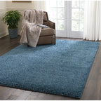 Nourison Malibu Shag Modern Plush Solid Area Rug