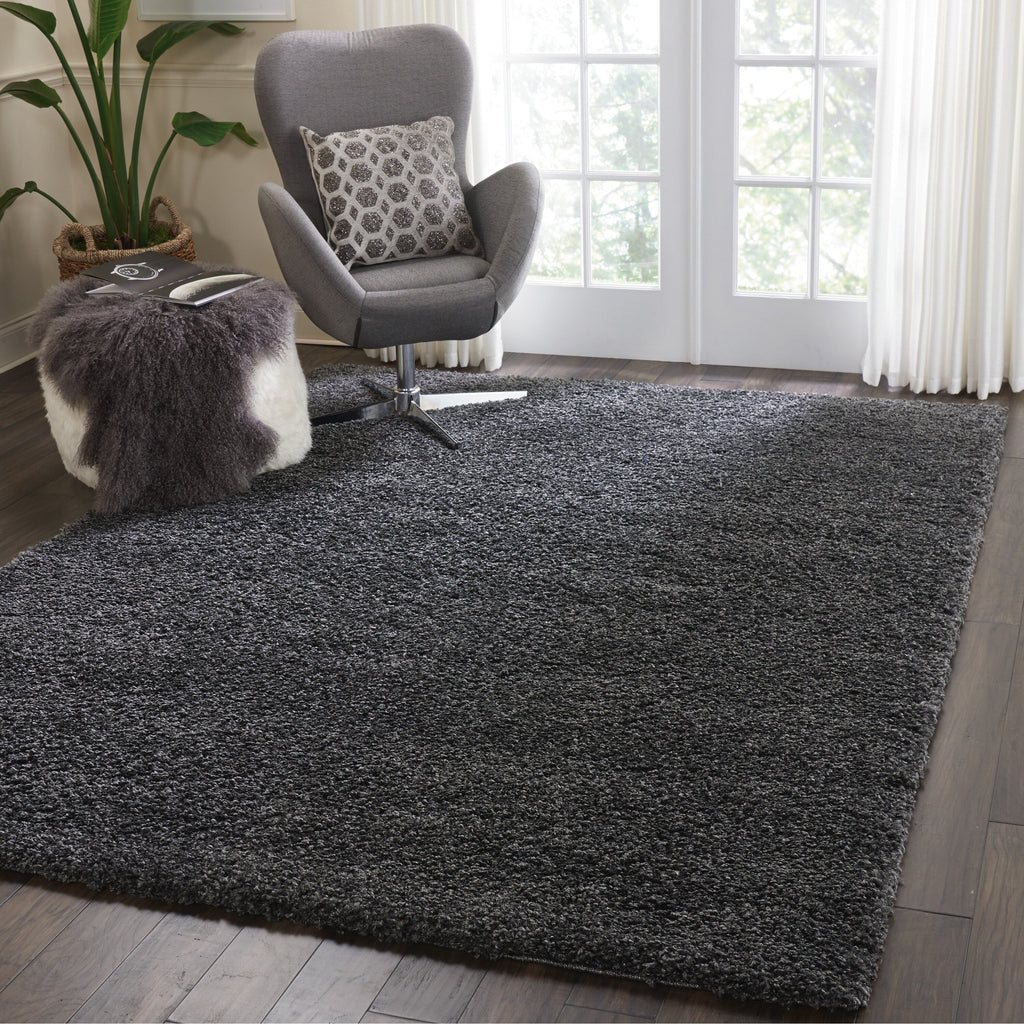 Nourison Malibu Shag Modern Plush Solid Area Rug
