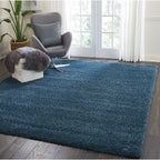 Nourison Malibu Shag Modern Plush Solid Area Rug