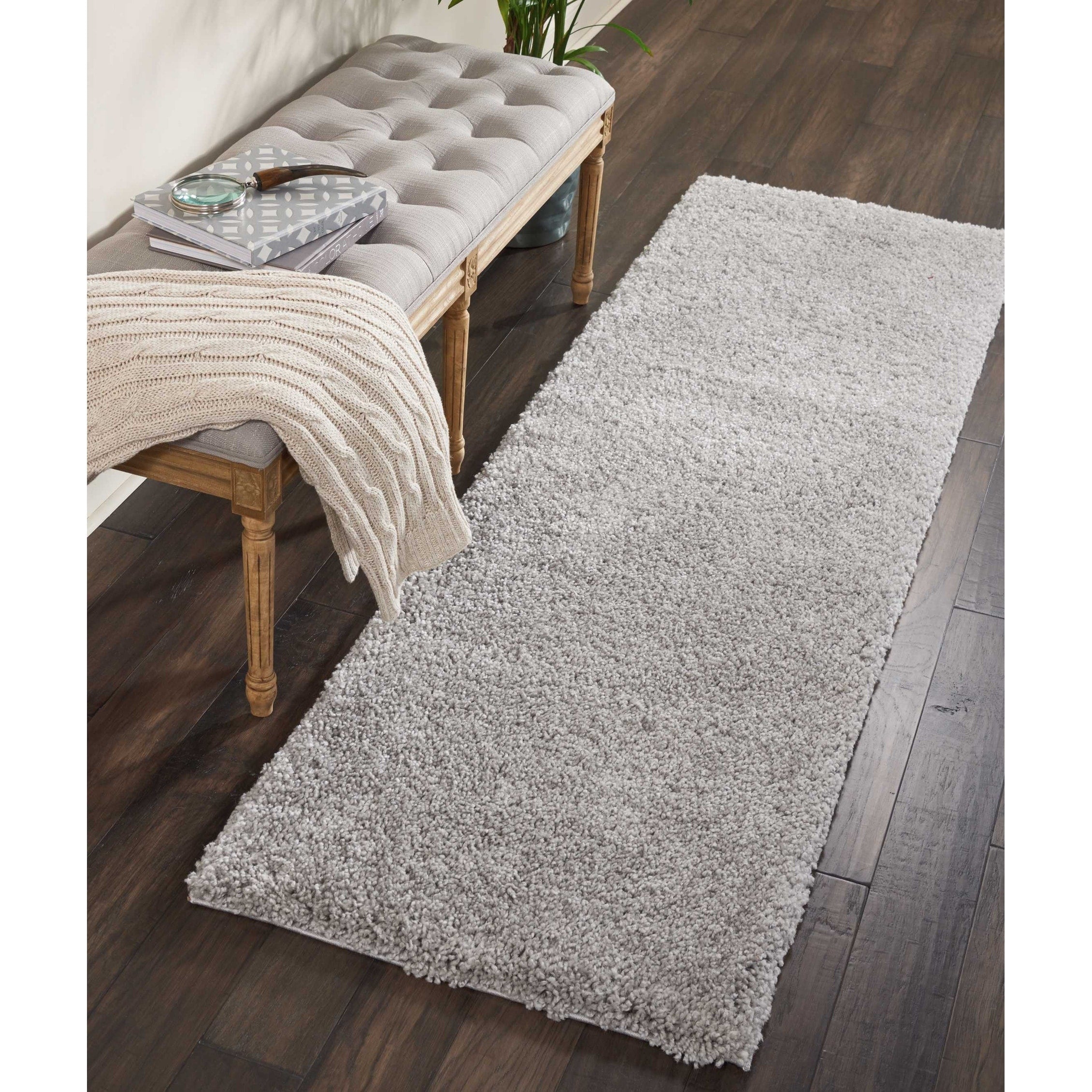 Nourison Malibu Shag Modern Plush Solid Area Rug