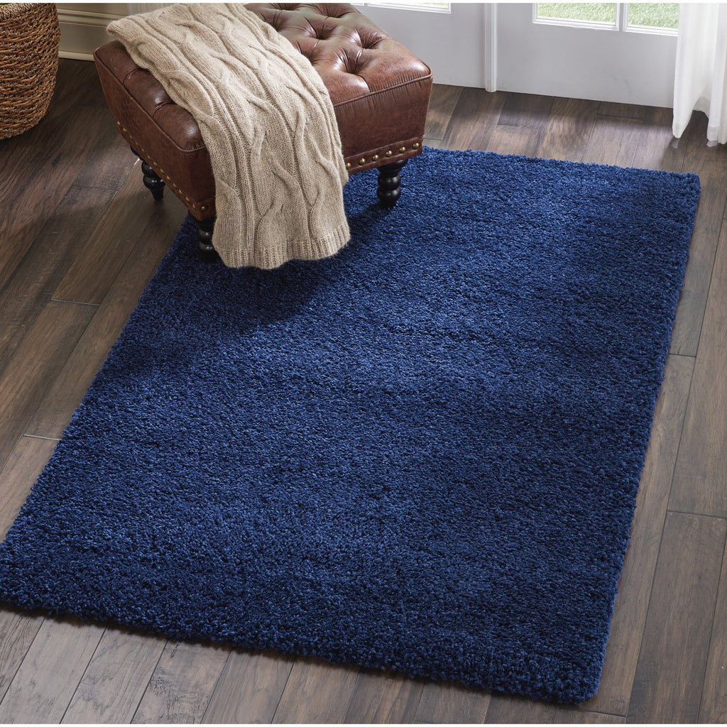 Nourison Malibu Shag Modern Plush Solid Area Rug