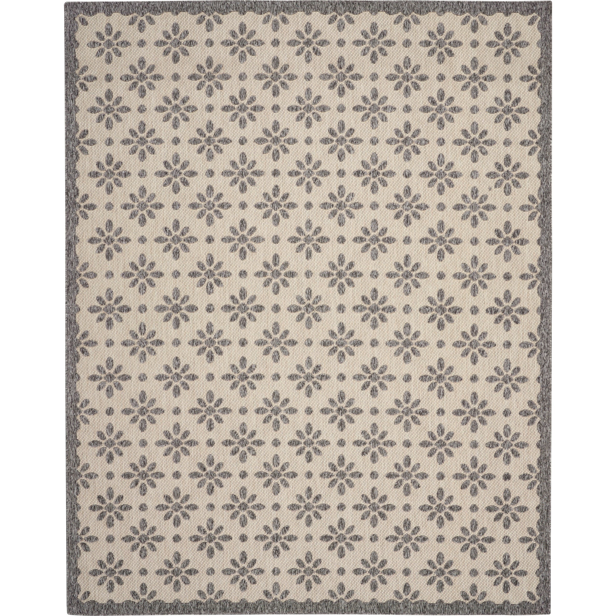 Nourison Palamos Modern Floral Hi Low Geometric Indoor Outdoor Area Rug