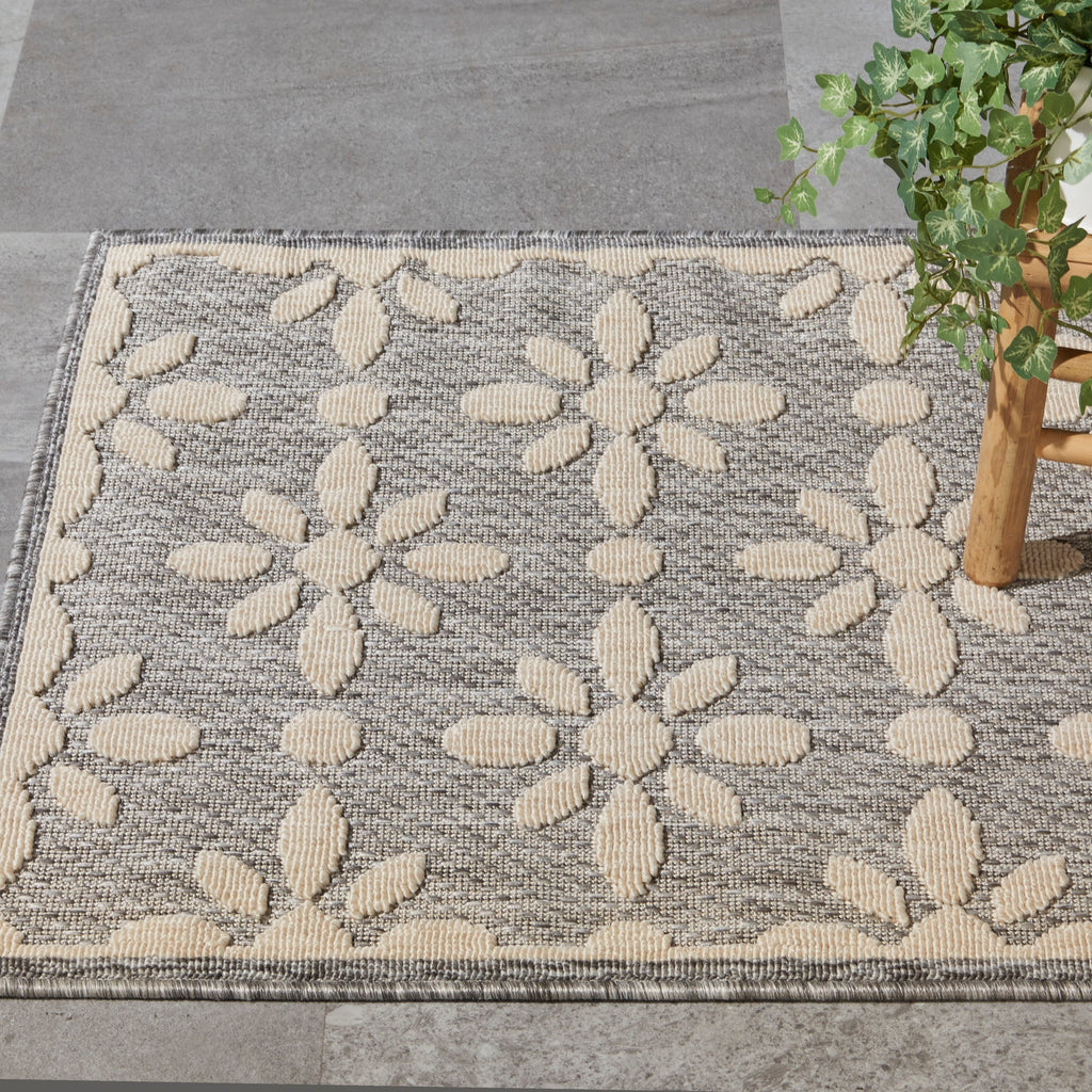 Nourison Palamos Modern Floral Hi Low Geometric Indoor Outdoor Area Rug