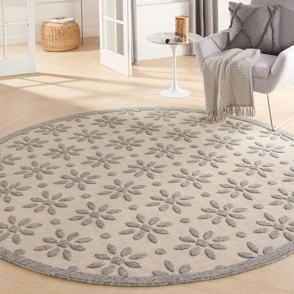 Nourison Palamos Modern Floral Hi Low Geometric Indoor Outdoor Area Rug
