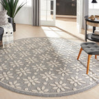 Nourison Palamos Modern Floral Hi Low Geometric Indoor Outdoor Area Rug