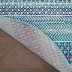 Nourison Passion Indigo Blue Coastal Geometric Area Rug