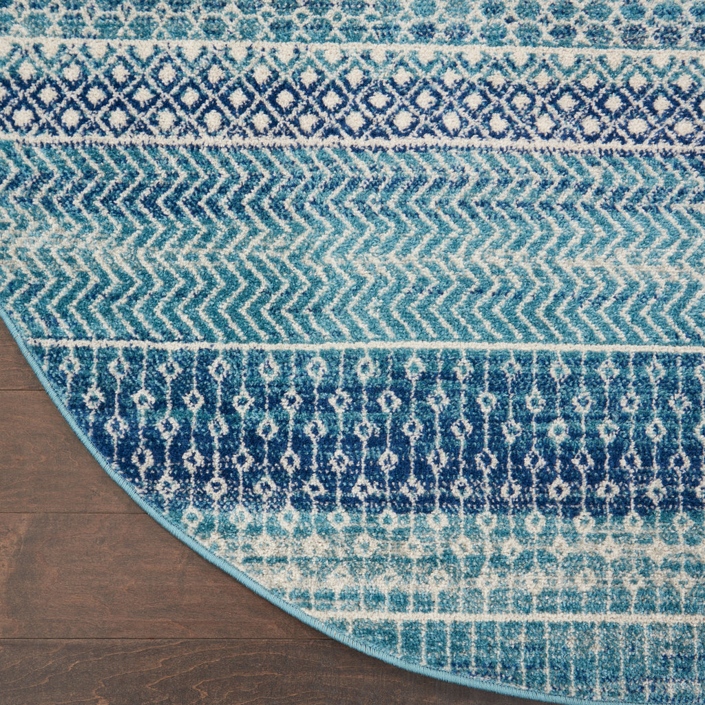 Nourison Passion Indigo Blue Coastal Geometric Area Rug