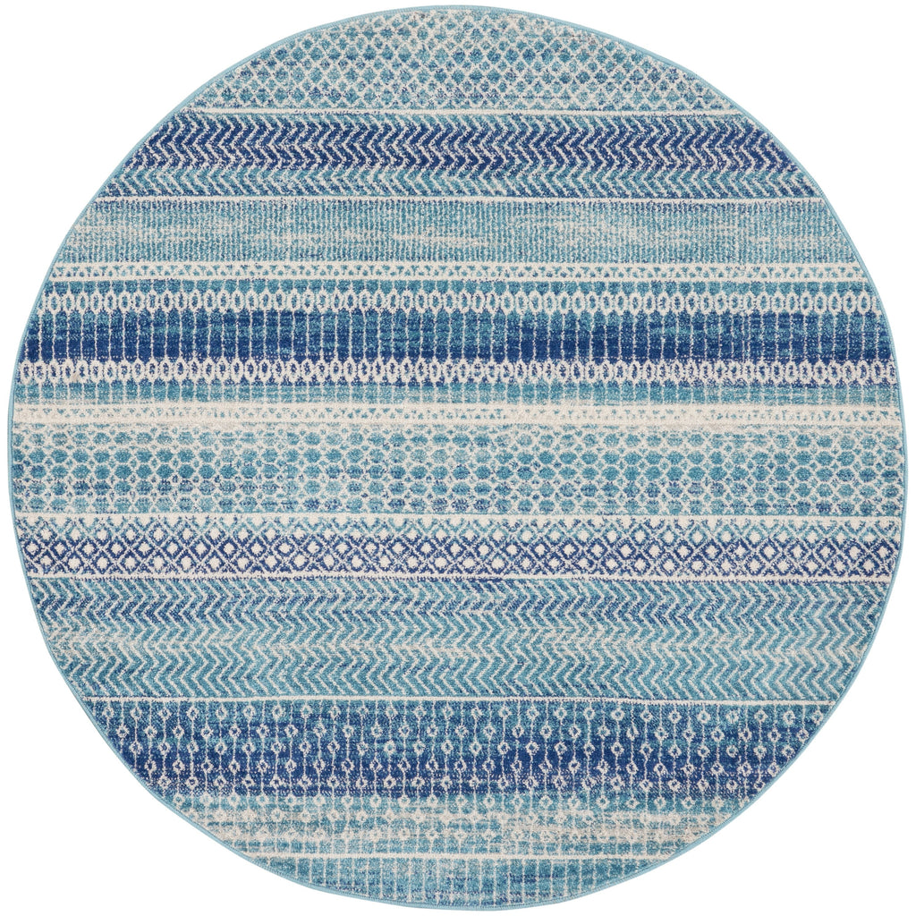 Nourison Passion Indigo Blue Coastal Geometric Area Rug