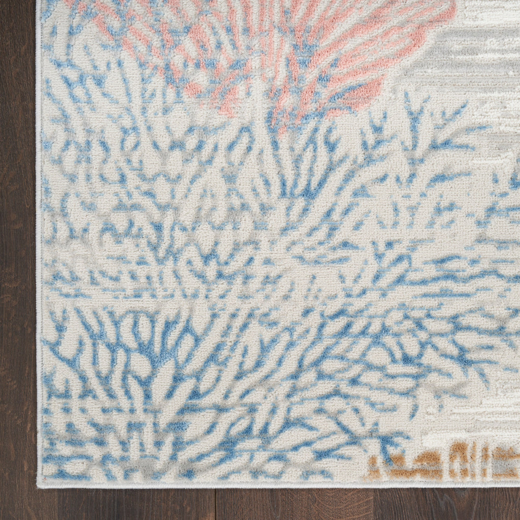 Nourison Pompeii Coastal Beach Shells and Coral Area Rug