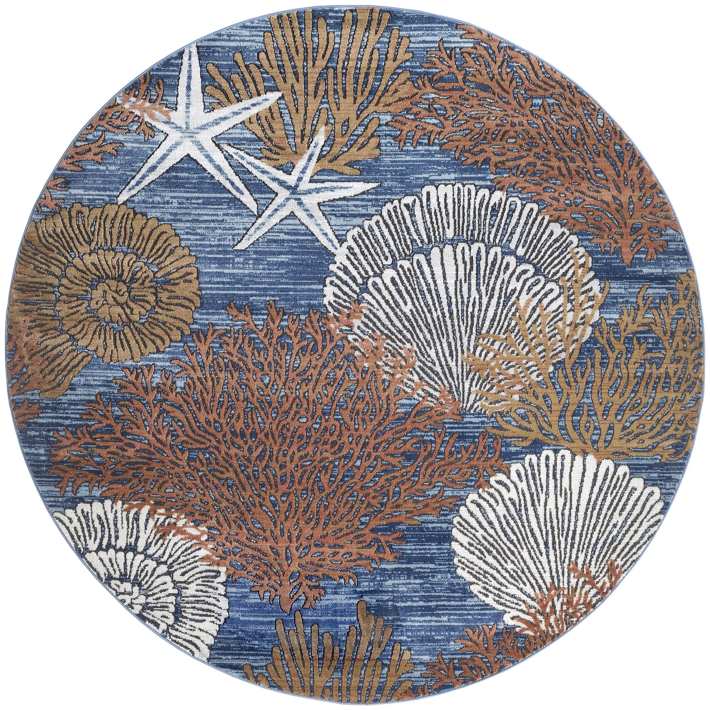 Nourison Pompeii Coastal Beach Shells and Coral Area Rug