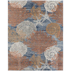 Nourison Pompeii Coastal Beach Shells and Coral Area Rug