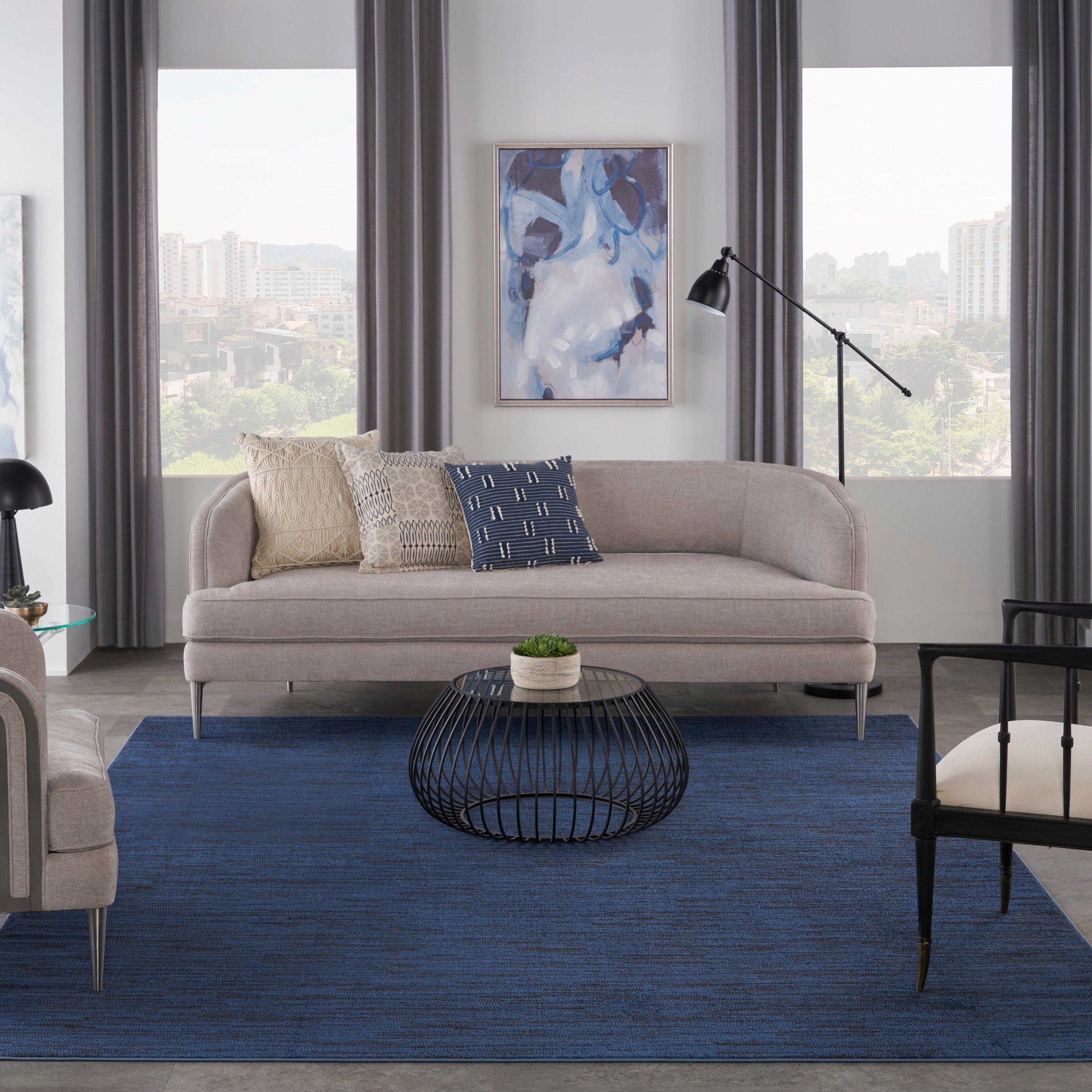 Nourison Modern Solid Indoor/Outdoor Area Rug