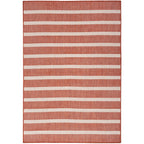 Nourison Selerno Indoor/Outdoor Striped Area Rug.