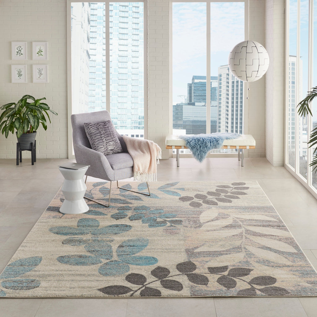 Nourison Tranquil Floral Leaves Area Rug