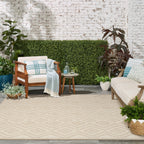 Nourison Versatile Indoor/Outdoor Geometric Flatweave Area Rug