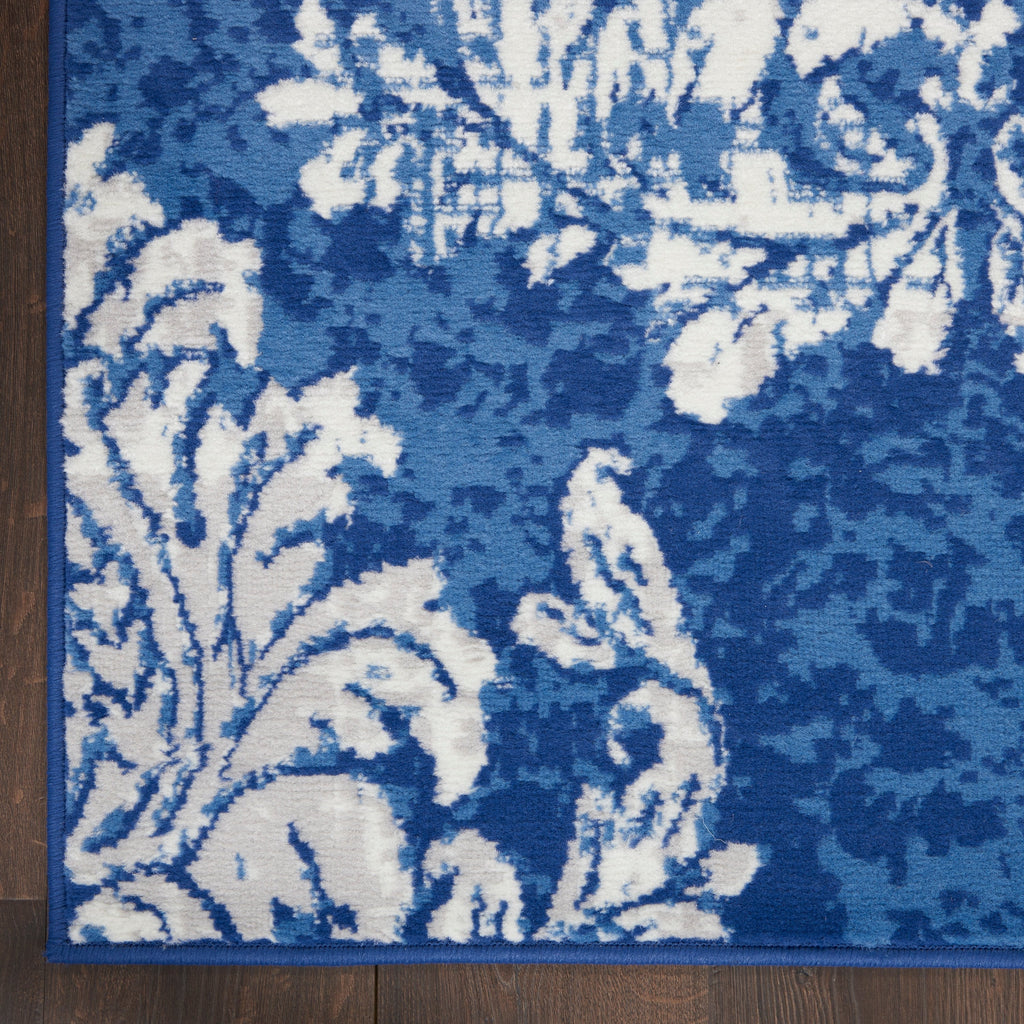 Nourison Whimsicle French Country Botanical Ivory Navy Area Rug