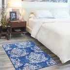 Nourison Whimsicle French Country Botanical Ivory Navy Area Rug