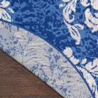 Nourison Whimsicle French Country Botanical Ivory Navy Area Rug