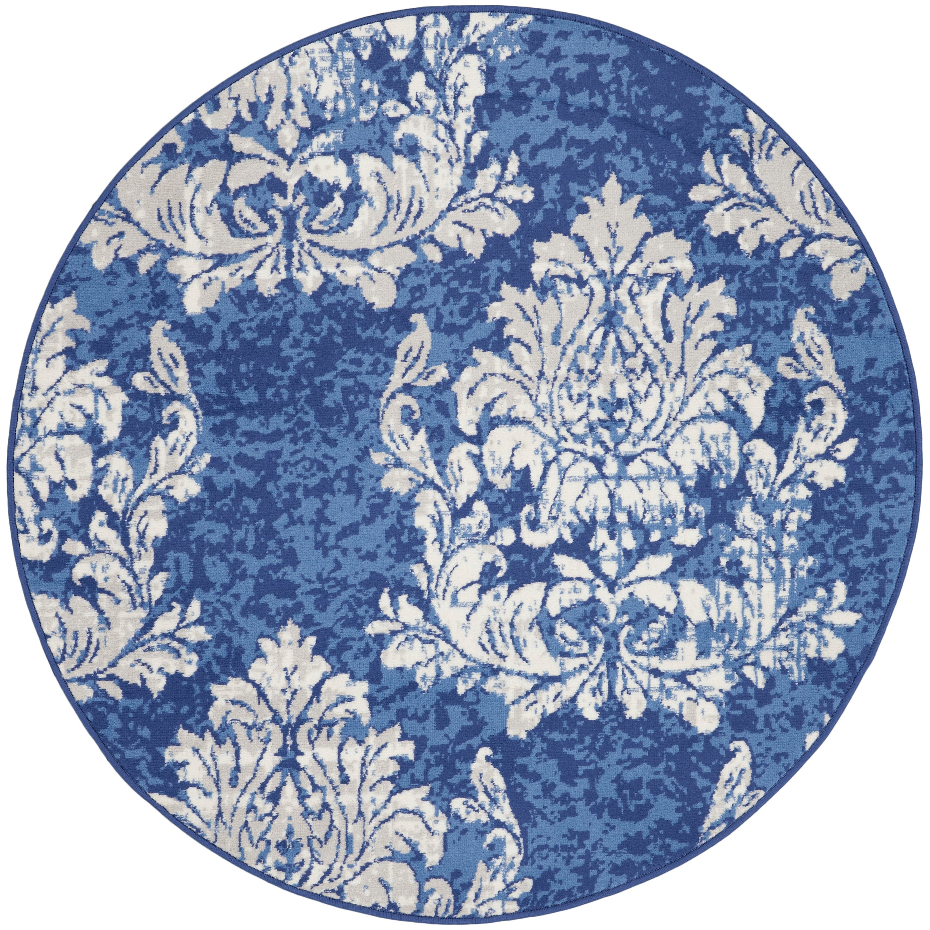 Nourison Whimsicle French Country Botanical Ivory Navy Area Rug