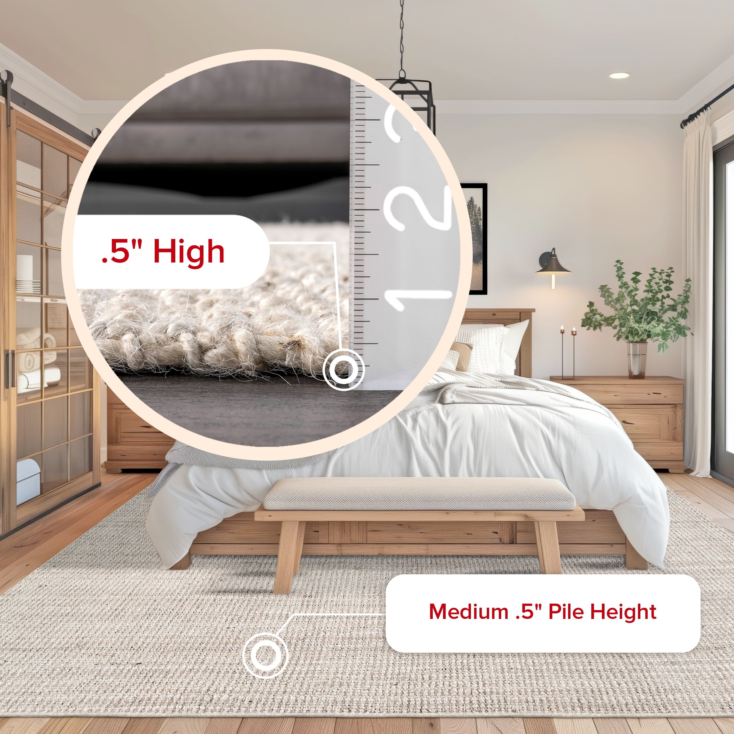 Nuloom Ashli Solid Farmhouse Jute Area Rug