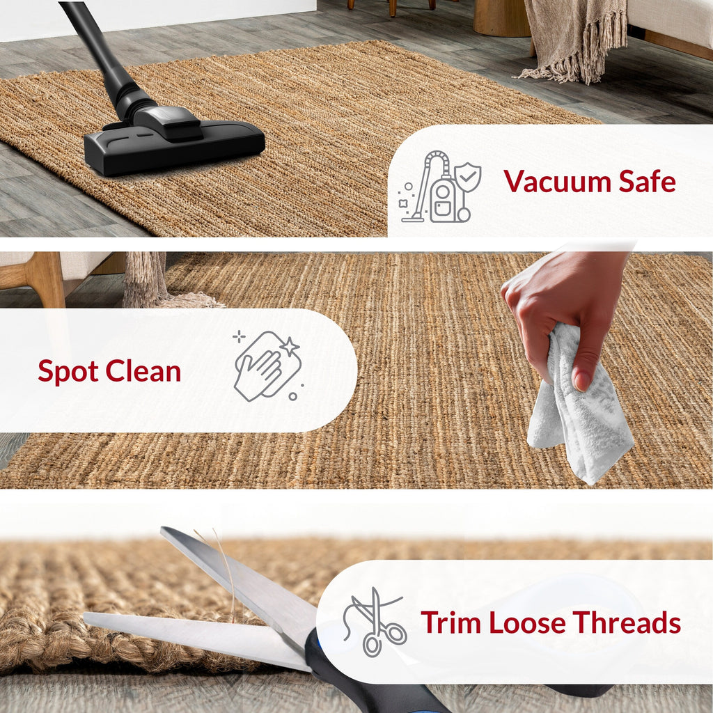 Nuloom Ashli Solid Farmhouse Jute Area Rug