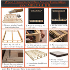 ONETAN , 5” & 8 Easy Wood Box Spring/Foundation with Simple Assembly, White.