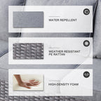 OVIOS 5-piece Patio Furniture Wicker Outdoor High-back Seating Set