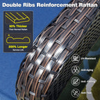 OVIOS 5-piece Patio Wicker High Back Conversation Set