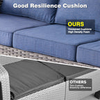 OVIOS 5-piece Patio Wicker High Back Conversation Set